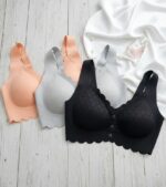 Skin-Friendly Traceless Front Open Bra – Soft Jelly Cup, Non-Slip, Daily Comfort Wear